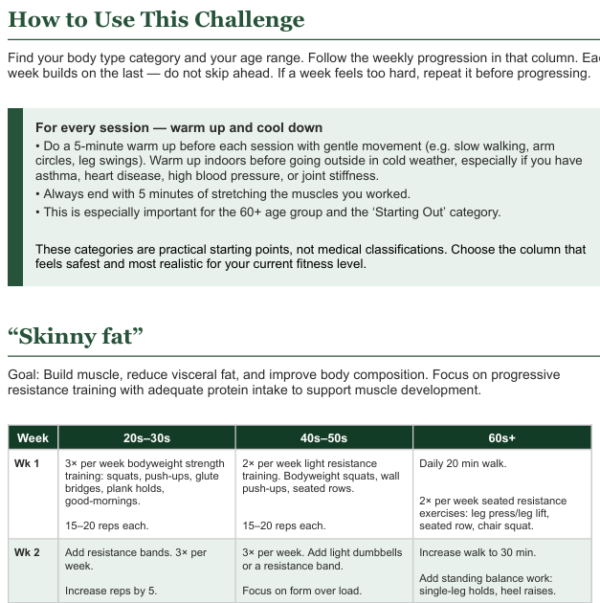 30 Day Fitness Challenge- Free Printable